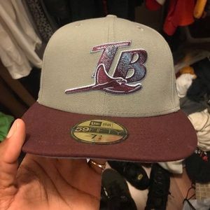 New Era Maroon Light Blue Hat
